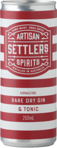 197819 Settlers Rare Dry Gin Tonic Cans