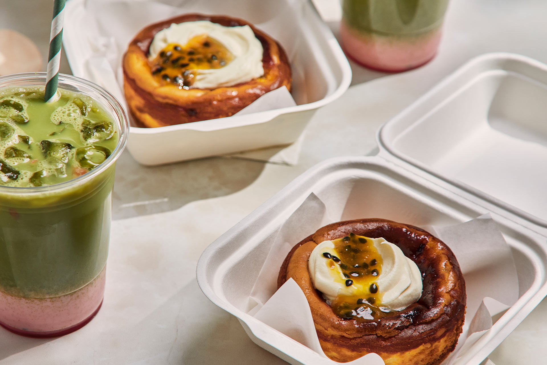 Passionfruit and white chocolate baked cheesecakes Bidfood Australia