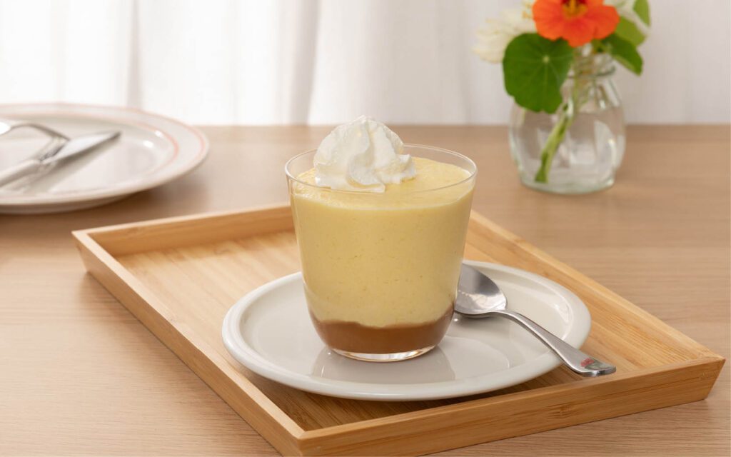 Create dietary catering solutions using fruit purées 2 Dewfresh blog ways to use fruit puree banana mousse 800x500 1