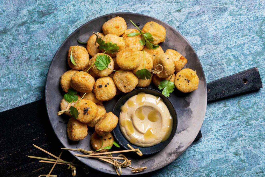 Leader Bites: The key to flavourful and efficient menus during the entertainment season 1 A bowl of crumbed and stuffed jalapeno cheese bites
