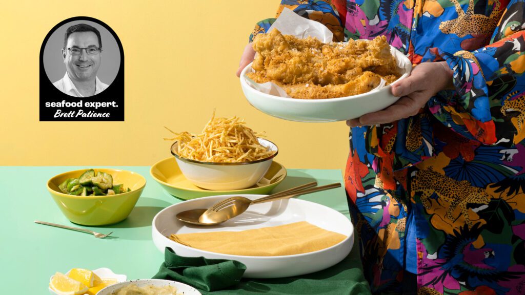 What are you whiting for? 2 Picture of a woman serving crispy fried whiting